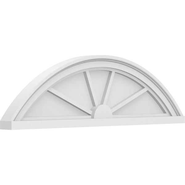 Ekena Millwork Segment Arch 4 Spoke Architectural Grade PVC Pediment, 32"W x 9"H x 2"P PEDPS032X090SEG04 - main